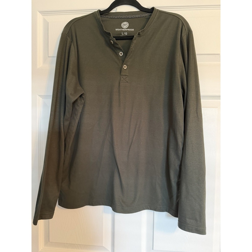 WP Weatherproof men's long-sleeve Henley‎ shirt